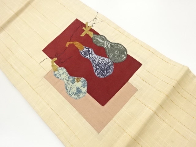 JAPANESE KIMONO / TSUMUGI PATCHWORK KIRIFUKOMI SASHIKO ITOURI PATTERN